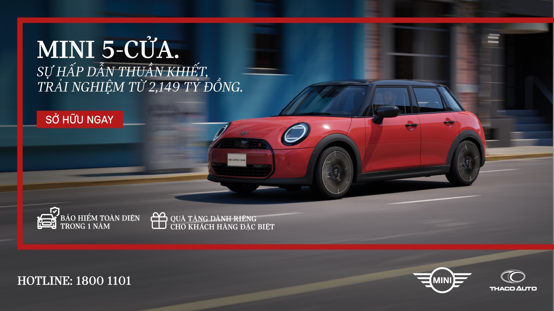 MINI 5-Cửa: Sự hấp dẫn thuần khiết, giá sở hữu từ 2,149 tỷ đồng.